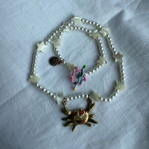 SUSAN ALEXANDRA Cancer *Zodiac* Star Symbol Necklace Celestial Pearly Chain